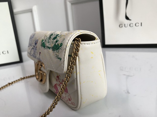 Gucci經典款女包 476433 古馳GG Marmont Mini迷你單肩斜跨鏈條包  gqy3658